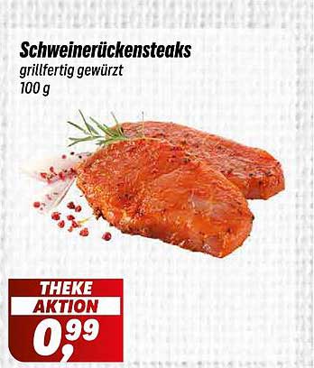 Schweinerückensteaks grillfertig gewürzt 100 g