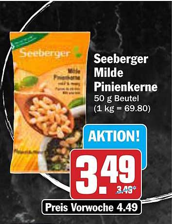 Seeberger Milde Pinienkerne 50 g Beutel