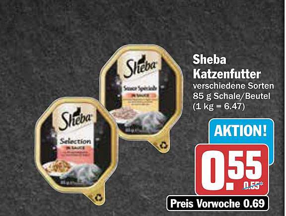 Sheba Katzenfutter verschiedene Sorten 85 g Schale/Beutel