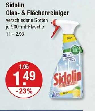 Sidolin Glas- & Flächenreiniger verschiedene Sorten je 500-ml-Flasche