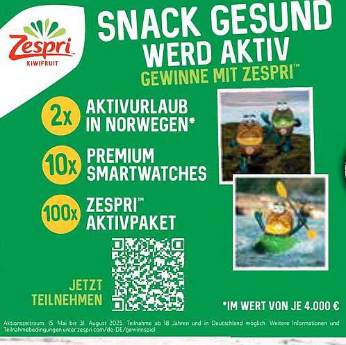 Snack Gesund – Werd aktiv mit Zespri!