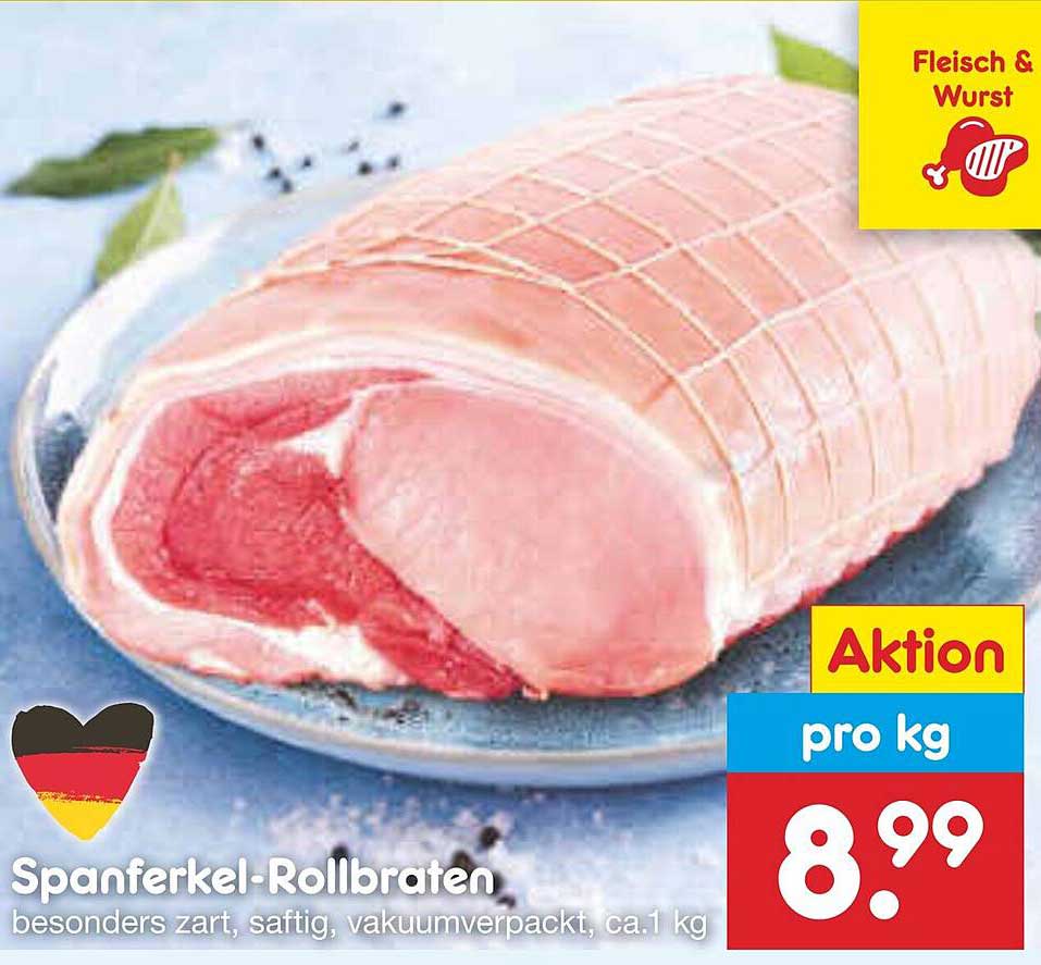 Spanferkel-Rollbraten - besonders zart, saftig, vakuumverpackt, ca. 1 kg