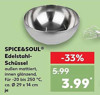 SPICE&Soul Edelstahl-Schüssel -33%
