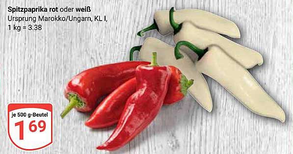 Spitzpaprika rot oder weiß