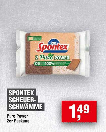 SPONTEX SCHEUERSCHWÄMME Pure Power 2er Packung