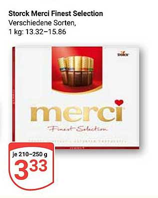Storck Merci Finest Selection – Verschiedene Sorten