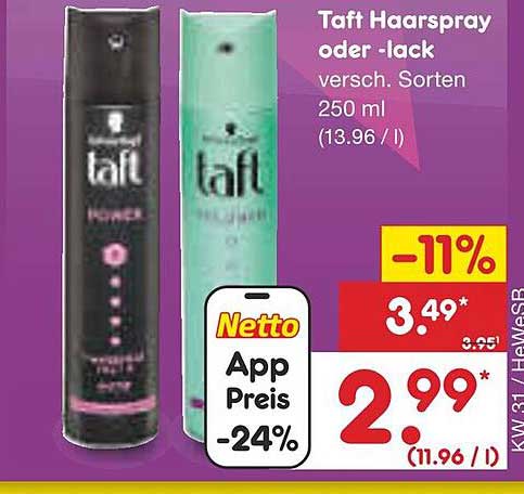 Taft Haarspray oder -lack verschiedene Sorten 250 ml
