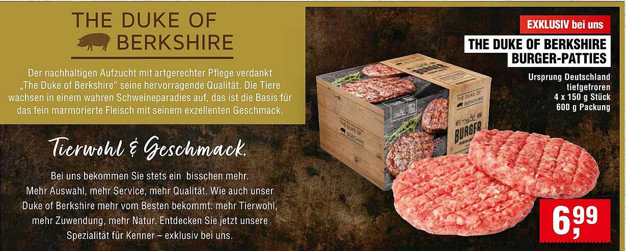 THE DUKE OF BERKSHIRE BURGER-PATTIES
