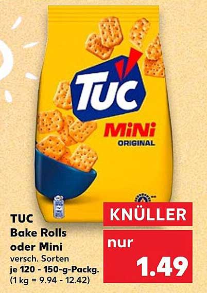 TUC Bake Rolls oder Mini – Knüller für nur 1,49 €