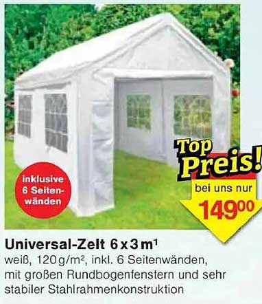Universal-Zelt 6 x 3 m