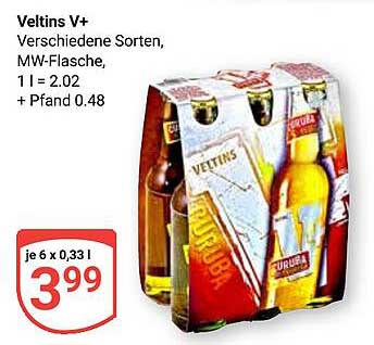 Veltins V+ – 6 x 0,33 l, verschiedene Sorten