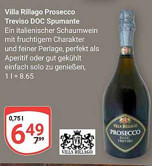 Villa Rillago Prosecco Treviso DOC Spumante