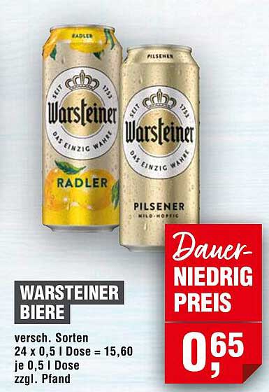 WARSTEINER BIER - Verschiedene Sorten