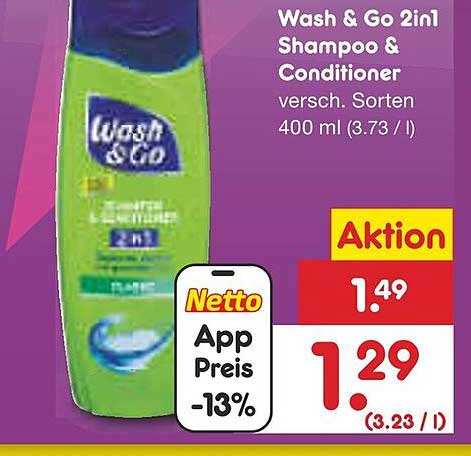 Wash & Go 2in1 Shampoo & Conditioner versch. Sorten 400 ml