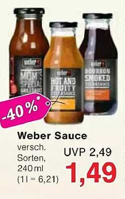 Weber Sauce - versch. Sorten, 240 ml
