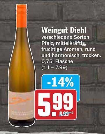 Weingut Diehl - verschiedene Sorten aus der Pfalz