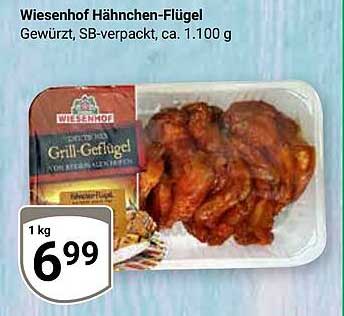 Wiesenhof Hähnchen-Flügel, gewürzt, SB-verpackt, ca. 1.100 g