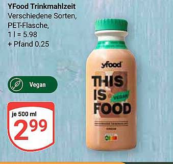 YFood Trinkmahlzeit - Verschiedene Sorten, PET-Flasche