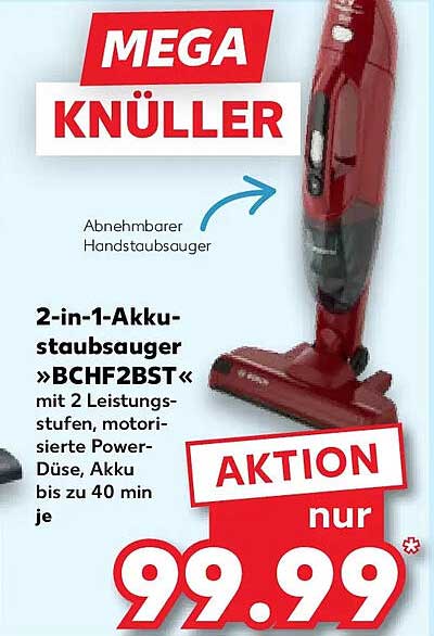 2-in-1-Akku-staubsauger »BCHE2BST« mit 2 Leistungsstufen, motorisierte Power-Düse, Akku bis zu 40 min je