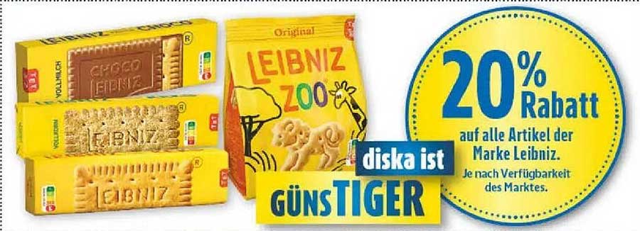 20% Rabatt auf alle Artikel der Marke Leibniz