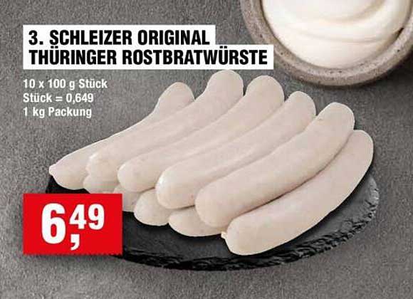 3. SCHLEIZER ORIGINAL THÜRINGER ROSTBRATWÜRSTE