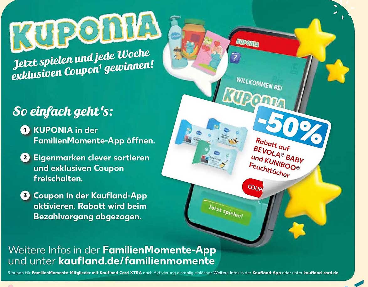 -50% Rabatt auf BEVOLA® BABY und KUNIBOO® Feuchttücher