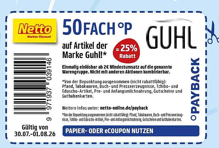 50FACH°P auf Artikel der Marke Guhl!*