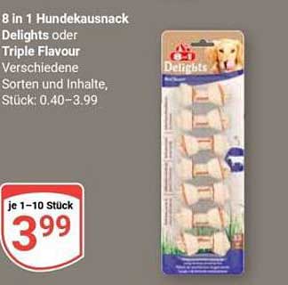 8 in 1 Hundekausnack Delights oder Triple Flavour Verschiedene Sorten und Inhalte, Stück: 0,40 - 3,99