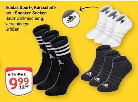 Adidas Sport-, Kurzschaft- oder Sneaker-Socken