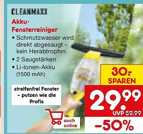 Akku-Fensterreiniger