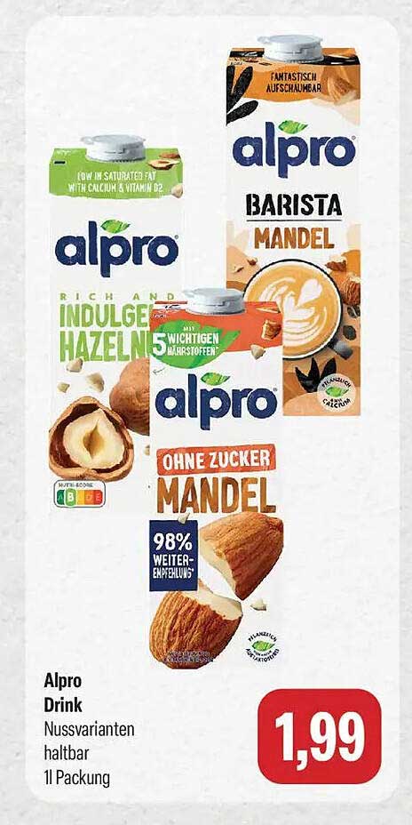 Alpro Drink Nussvarianten haltbar 1l Packung
