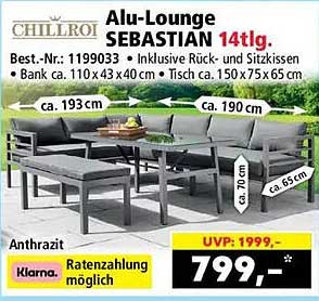 Alu-Lounge SEBASTIAN 14tlg.