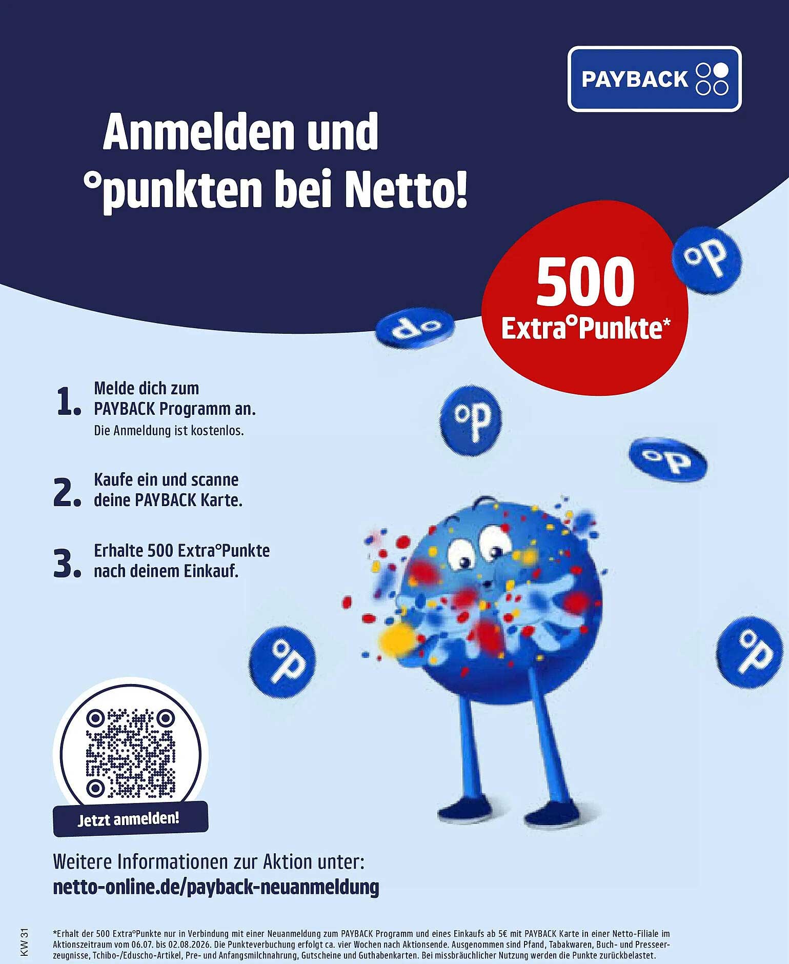 Anmelden und °punkten bei Netto!