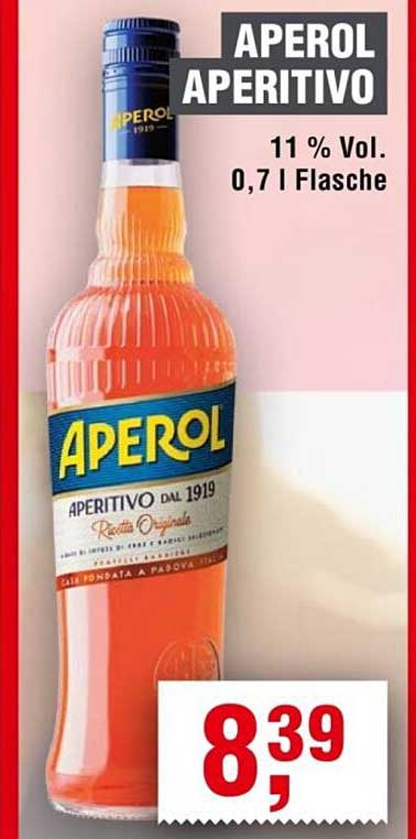 APEROL APERITIVO 11 % Vol. 0,7 l Flasche