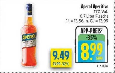 Aperol Aperitivo 11% Vol. 0,7 Liter Flasche