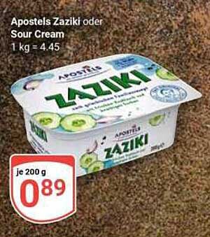 Apostels Zaziki oder Sour Cream