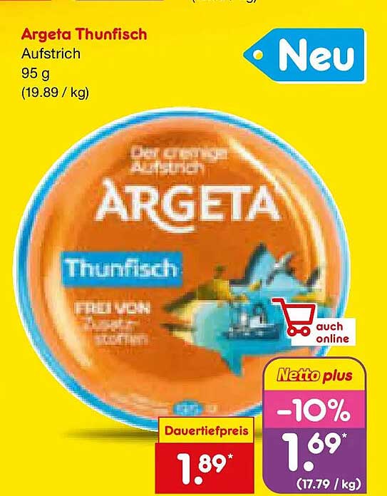 Argeta Thunfisch Aufstrich 95 g