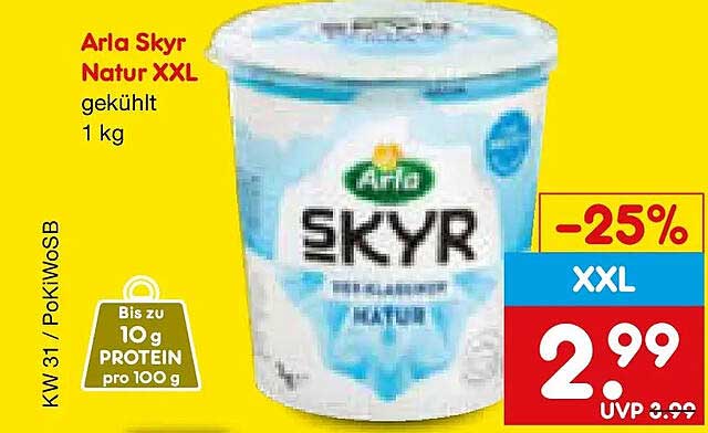 Arla Skyr Natur XXL gekühlt 1 kg