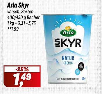 Arla Skyr versch. Sorten 400/450 g Becher