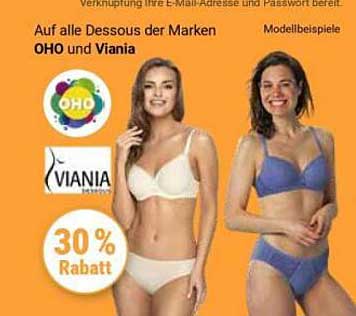 Auf alle Dessous der Marken OHO und Viania