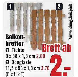 Balkon-bretter Brett ab 2,-