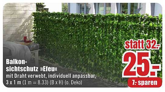 Balkon-sichtschutz »Efeu«