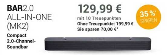 BAR2.0 ALL-IN-ONE (MK2) Compact 2.0-Channel-Soundbar