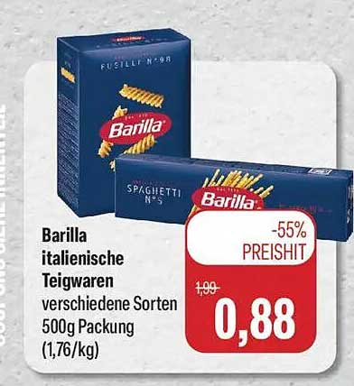 Barilla italienische Teigwaren verschiedene Sorten 500g Packung (1,76/kg)