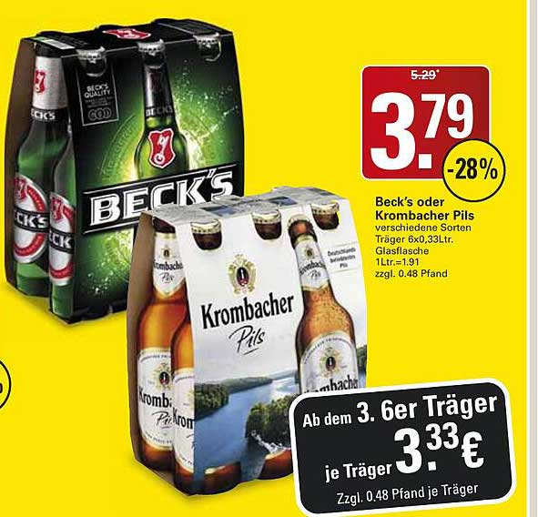 Beck's oder Krombacher Pils