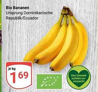 Bio Bananen
Ursprung Dominikanische Republik/Ecuador