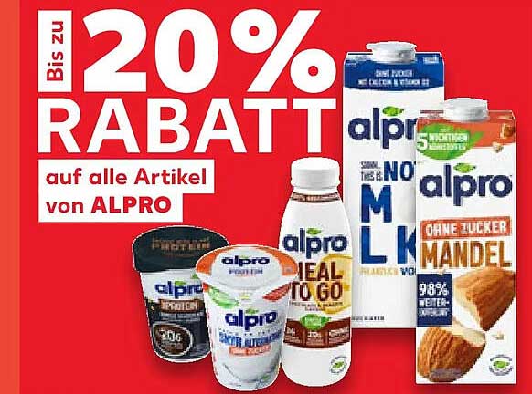 Bis zu 20% RABATT auf alle Artikel von ALPRO