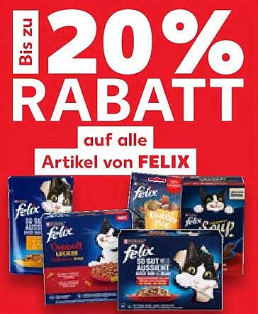 Bis zu 20% RABATT auf alle Artikel von FELIX