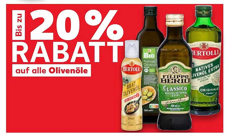 Bis zu 20% RABATT auf alle Olivenöle