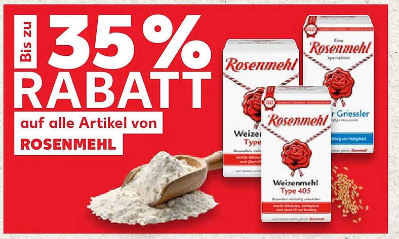 Bis zu 35% RABATT auf alle Artikel von ROSENMEHL
